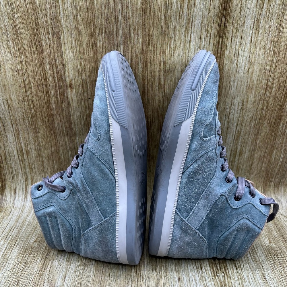Tods High Top Sneakers Men's Size 8 Blue Gray Suede Leather Italian Luxury Shoes - Picture 7 of 10